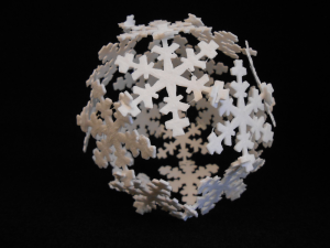 3d Snowflake made from 3d snowflakes